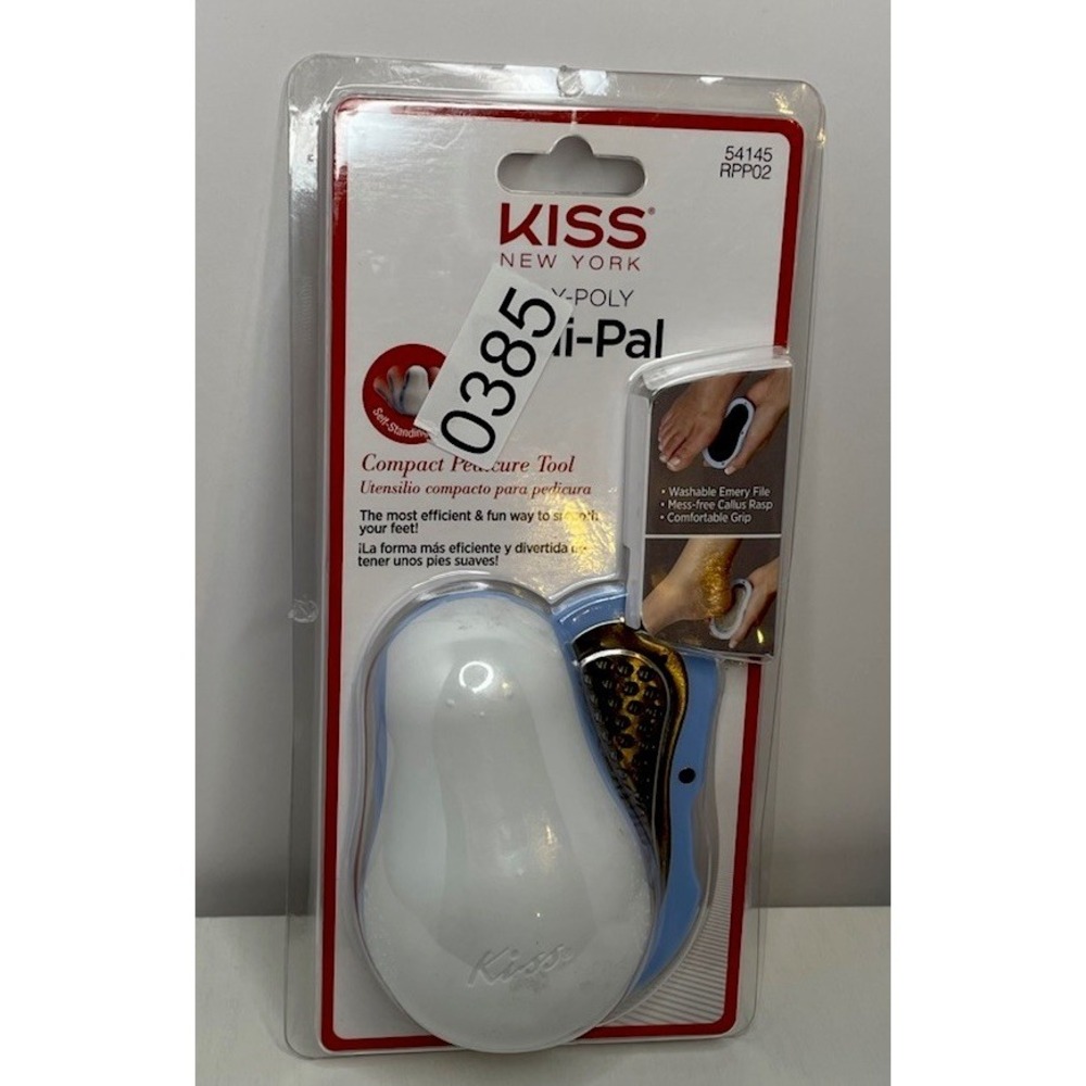 Compact Pedicure Tool Smooth Feet Roly-Poly Pedi Pal Kiss New York Comfort Grip